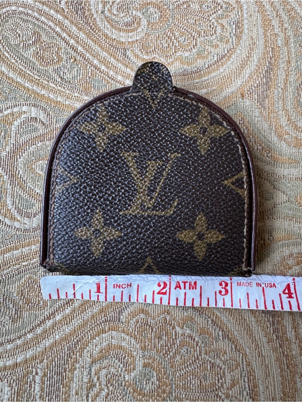 Louis Vuitton Monogram Canvas Coin Pouch in Brown and Gold